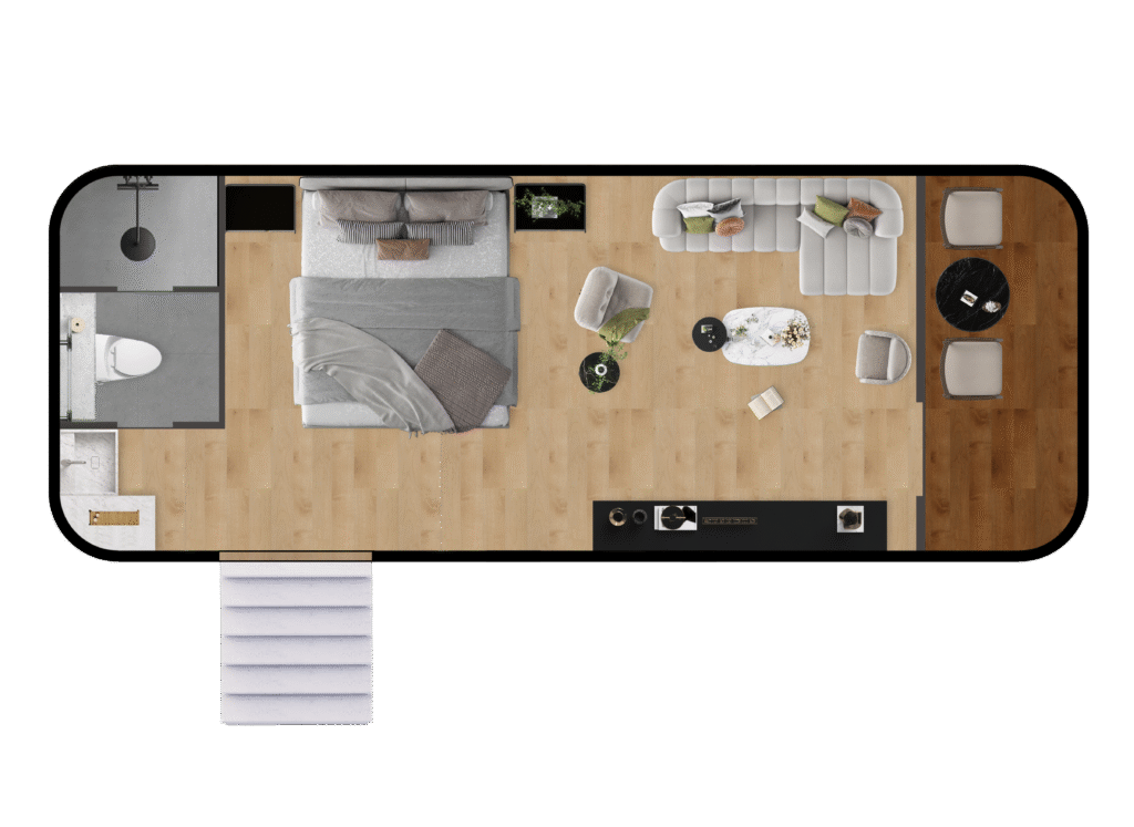 8.5米一室一卫一阳台m8 透明